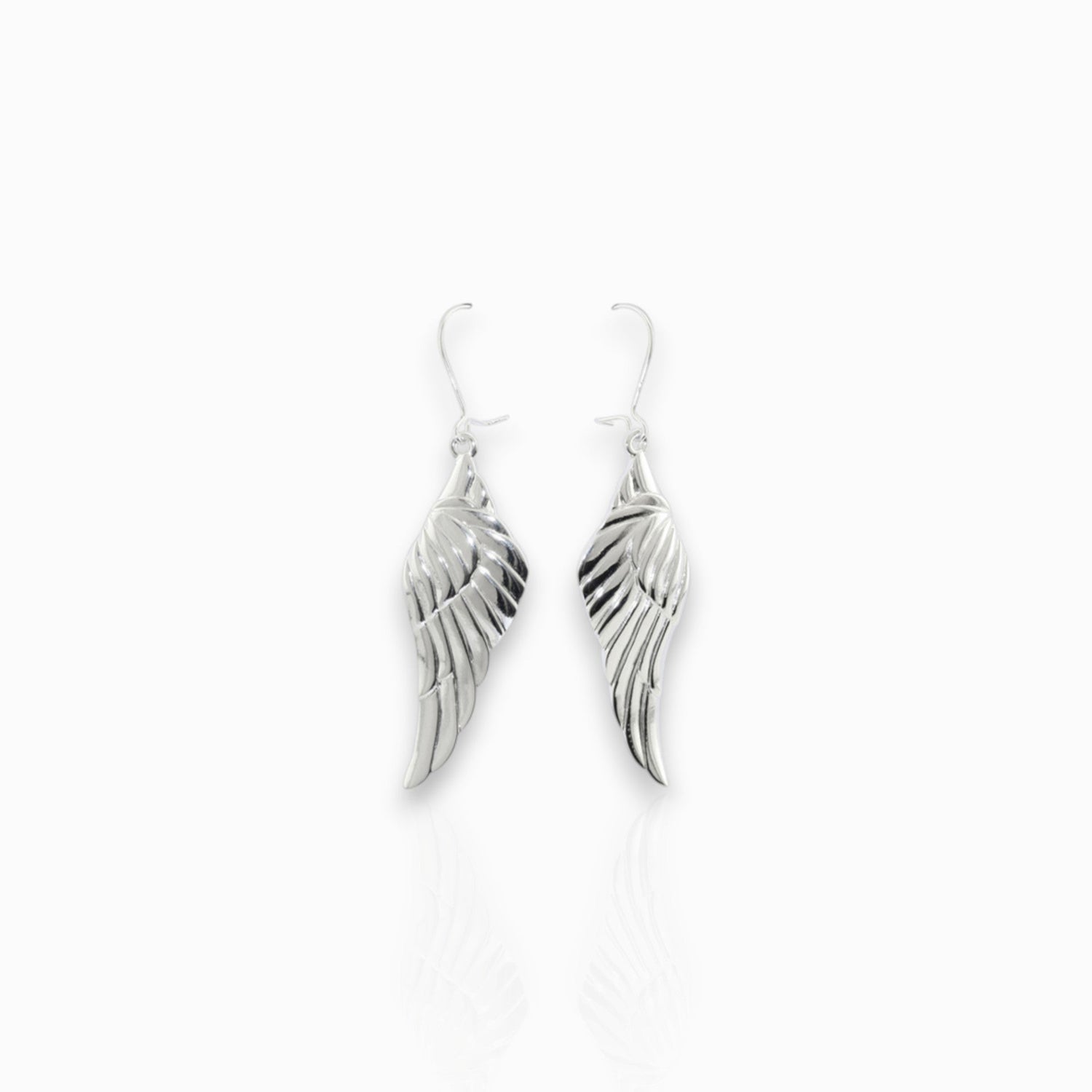 Angel Wing - Earrings on a white background.