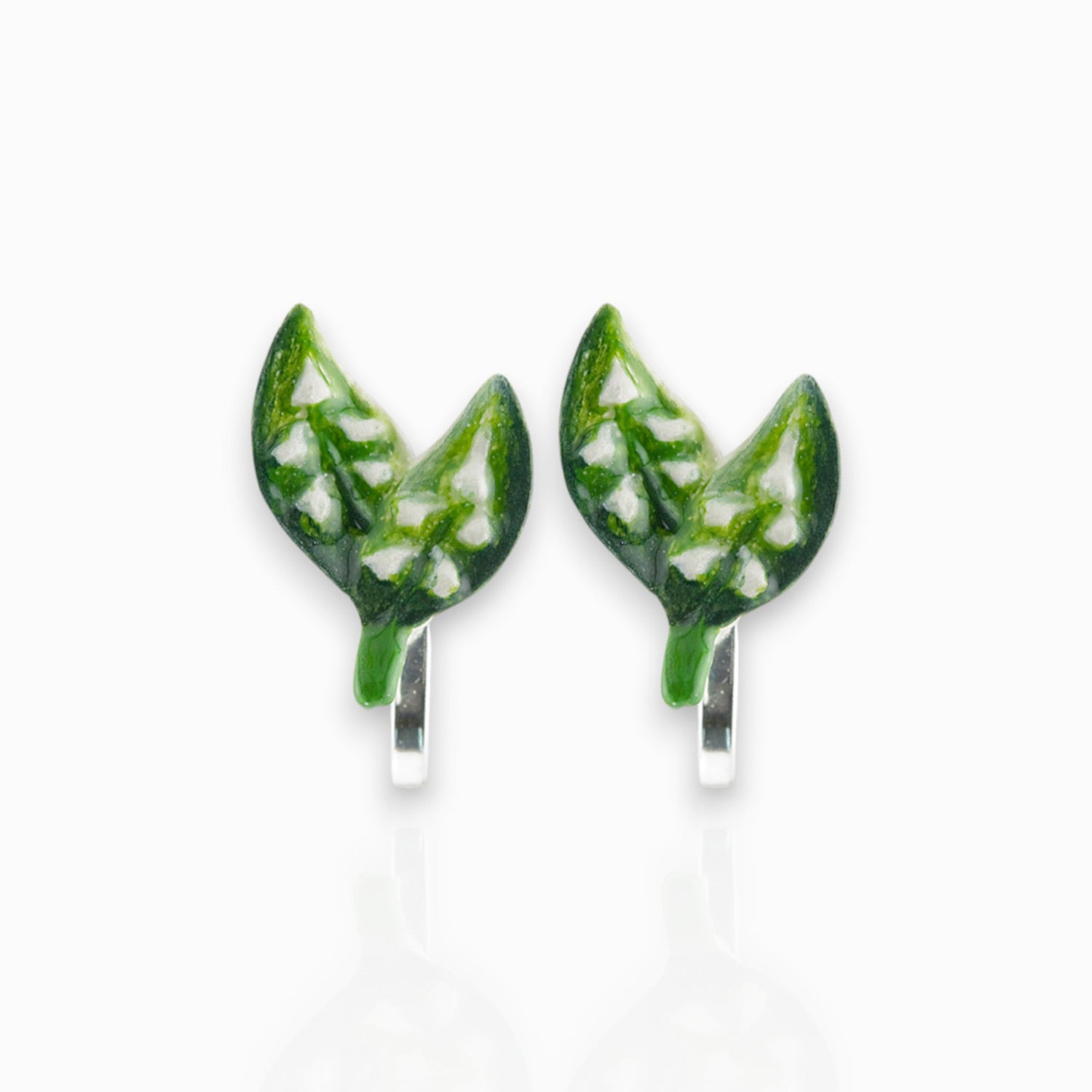 May Lily of the Valley Small - Clip-On Earrings on a white background.