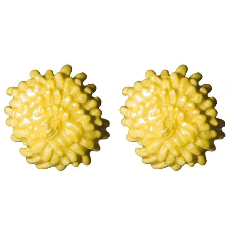 November Chrysanthemum Birth Flower Earrings