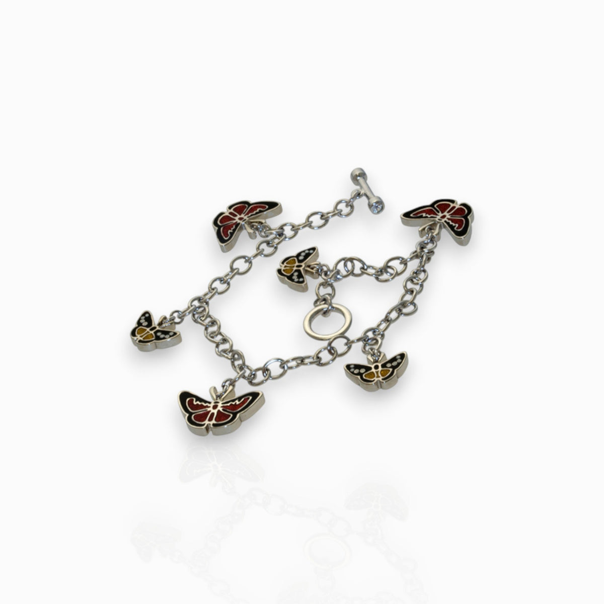 Flying Beauties - Charm Bracelet on a white background.