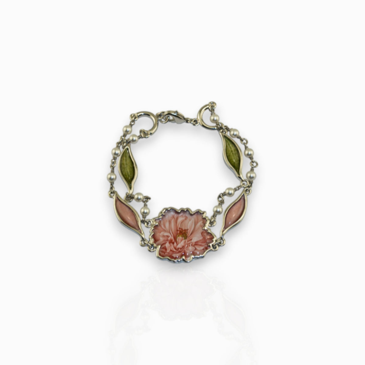 Jewels of Nature Peony - Bracelet on a white background.