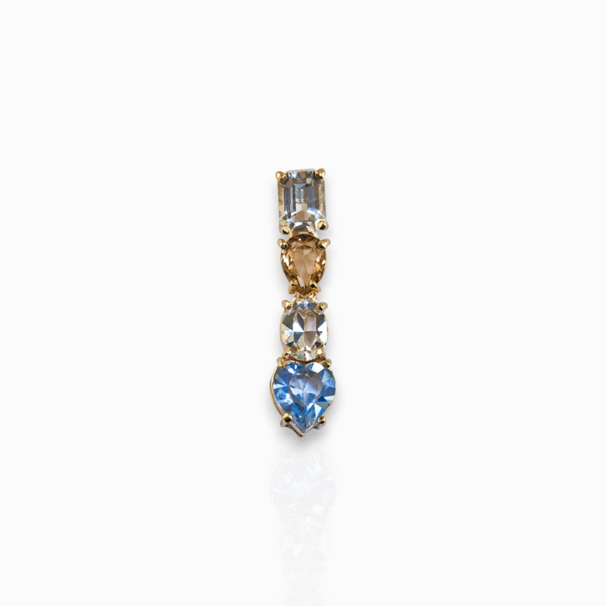 Crystal Gems - Earrings on a white background.