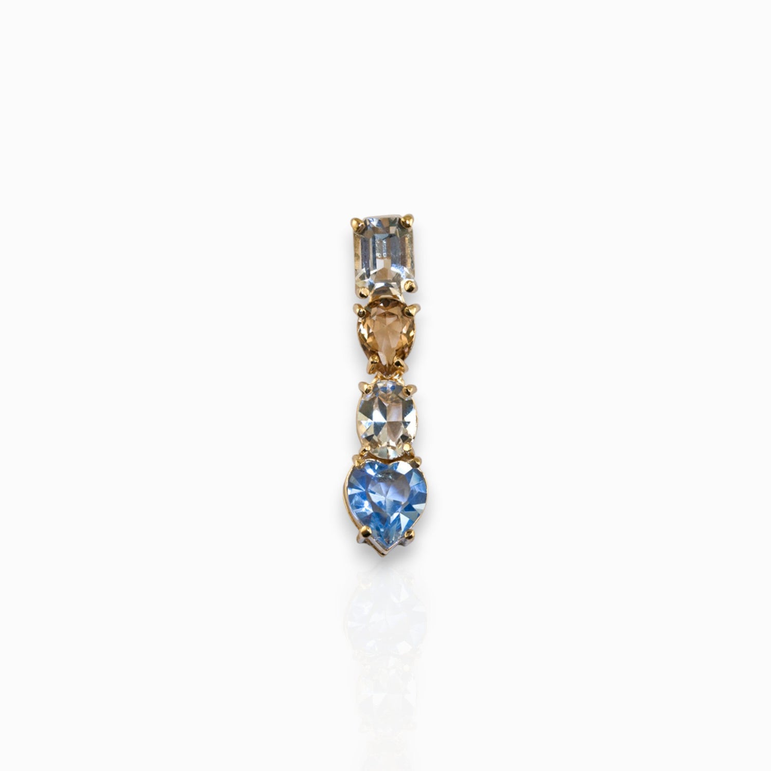 Crystal Gems - Earrings on a white background.