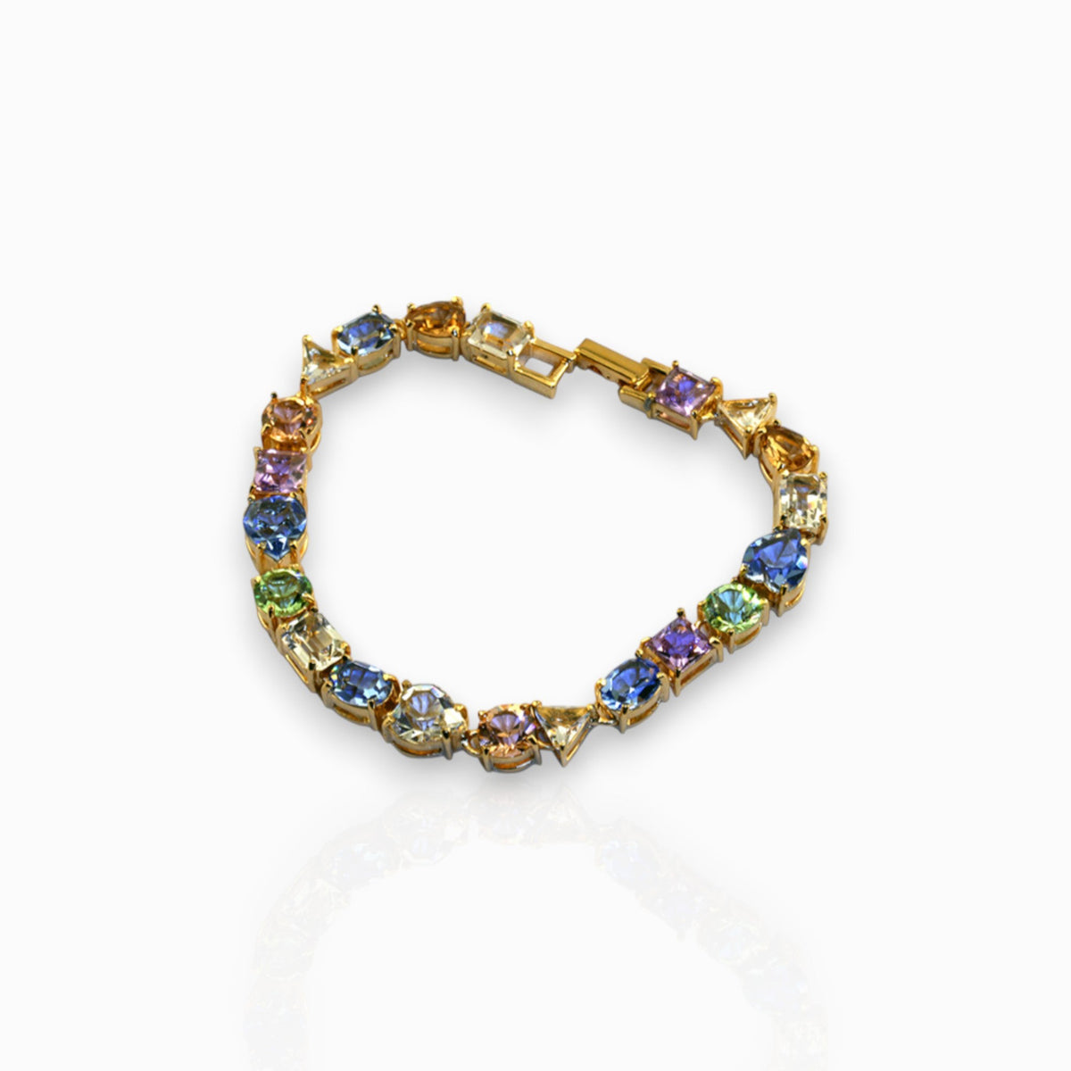 Crystal Gems - Bracelet on a white background.