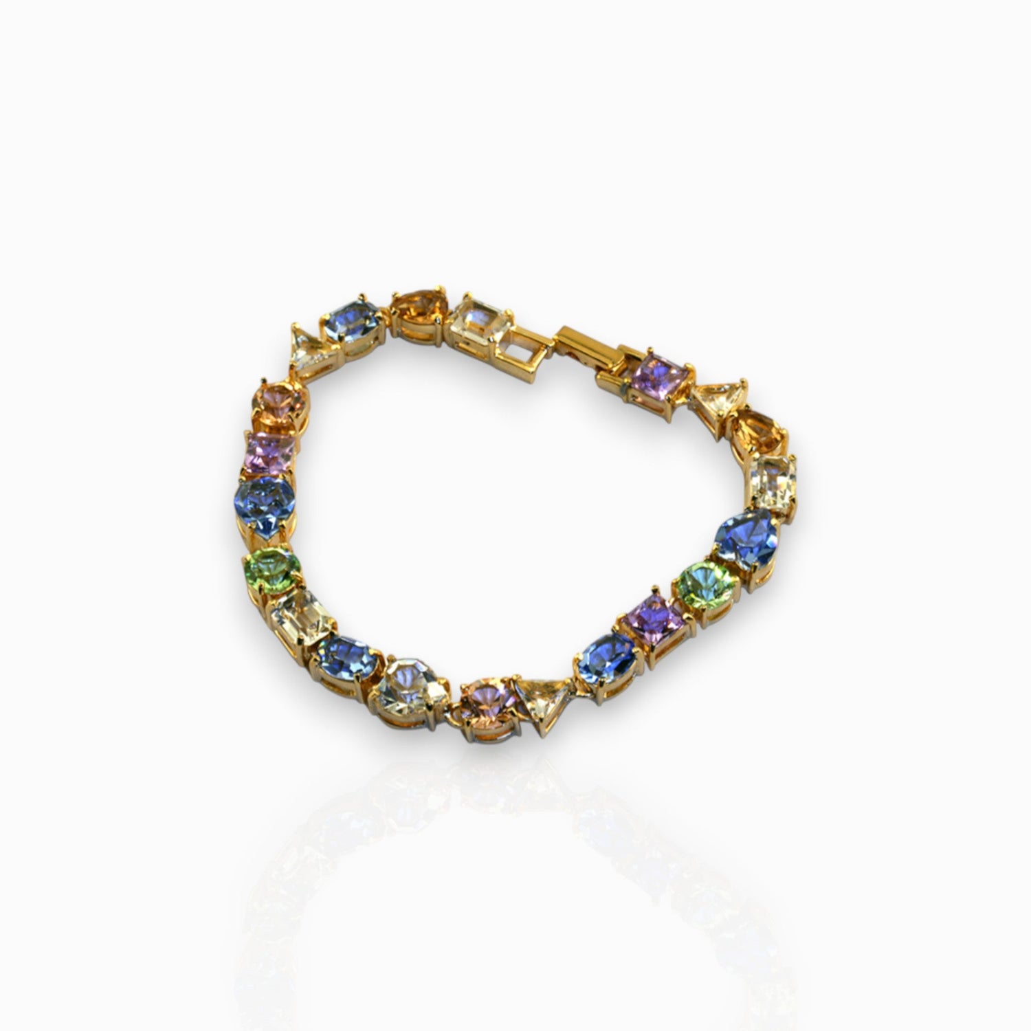 Crystal Gems - Bracelet on a white background.