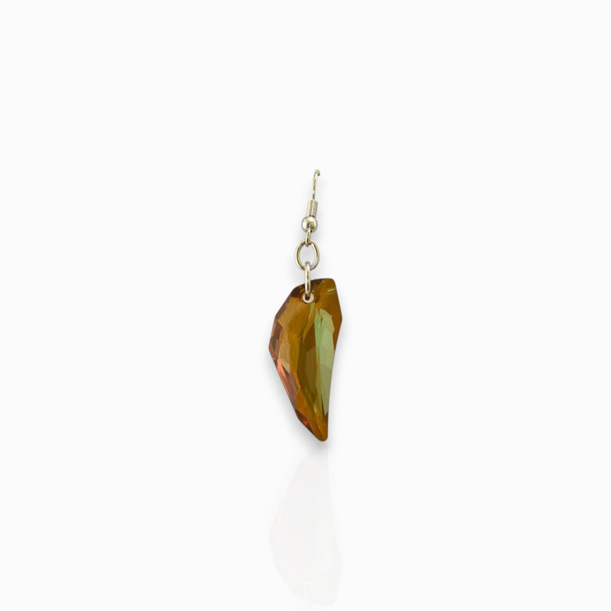 Origins Amber Crystal Claw - Earrings on a white background.