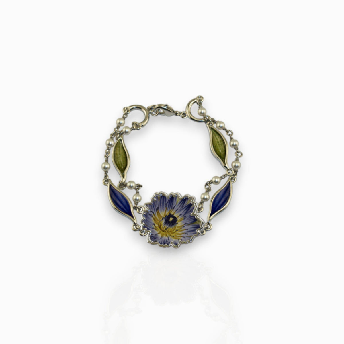 Jewels of Nature Water Lily - Bracelet on a white background.