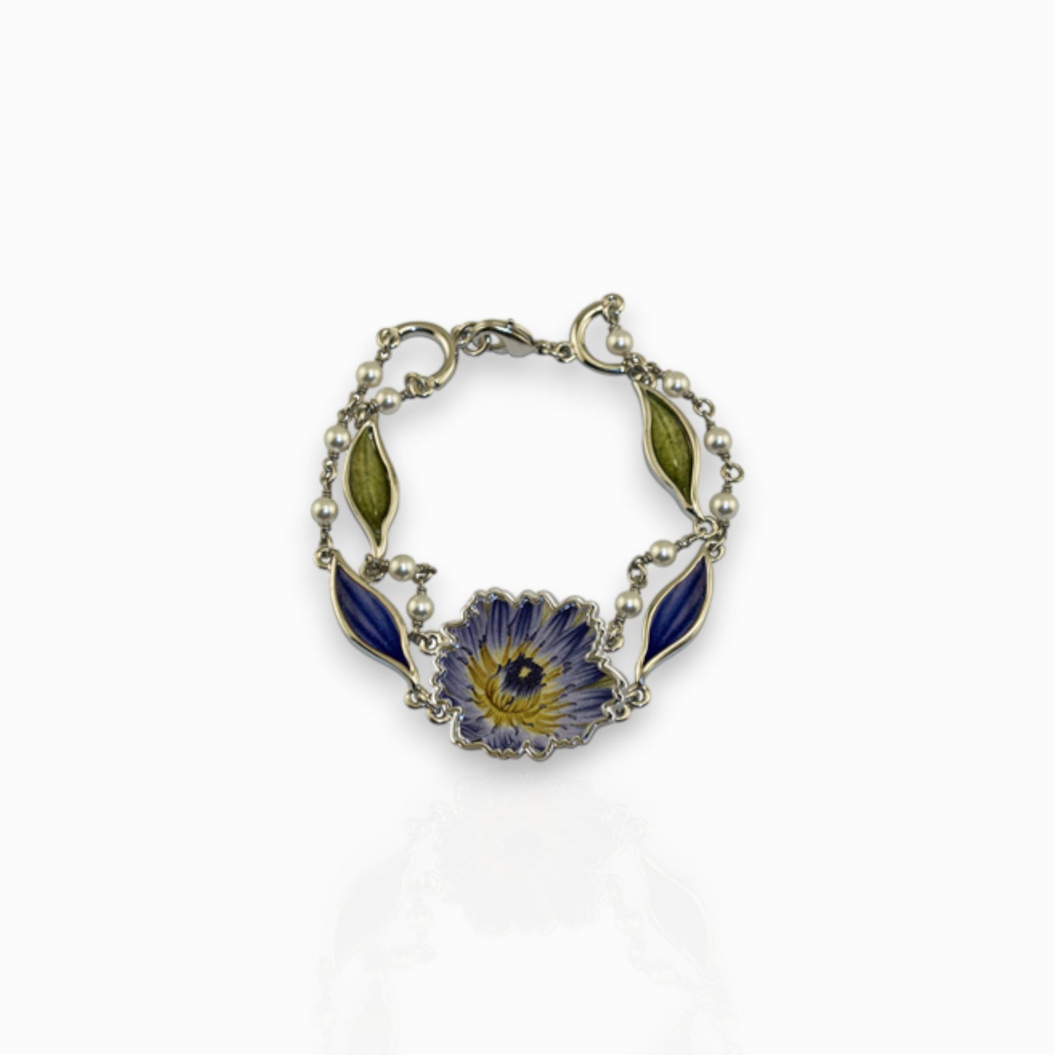 Jewels of Nature Water Lily - Bracelet on a white background.