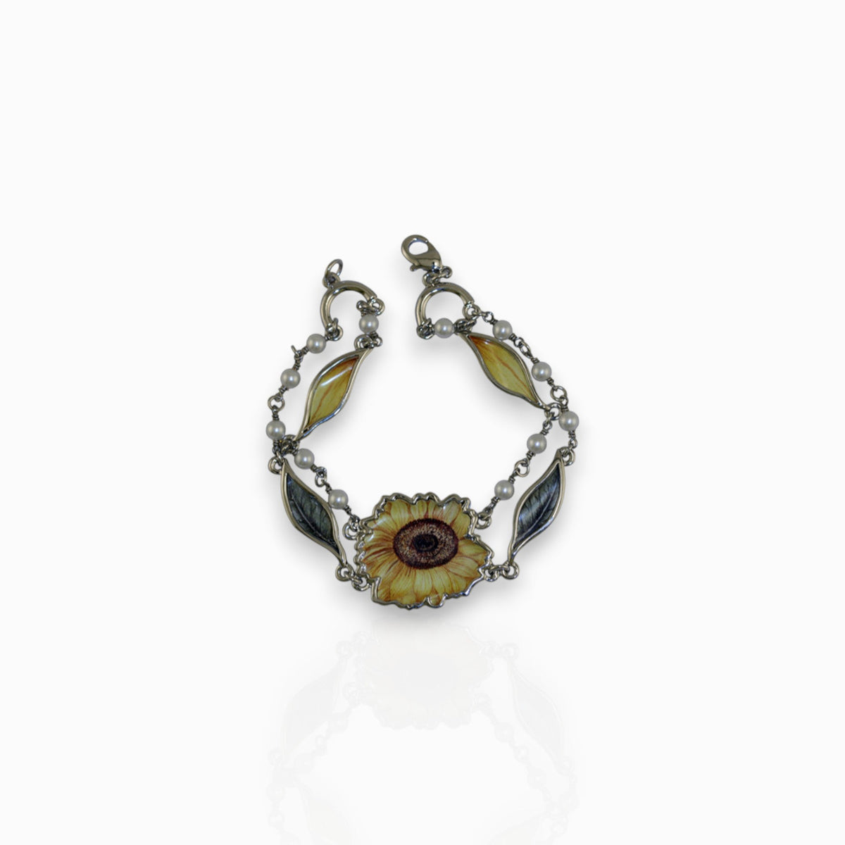 Jewels of Nature Sunflower - Bracelet on a white background.