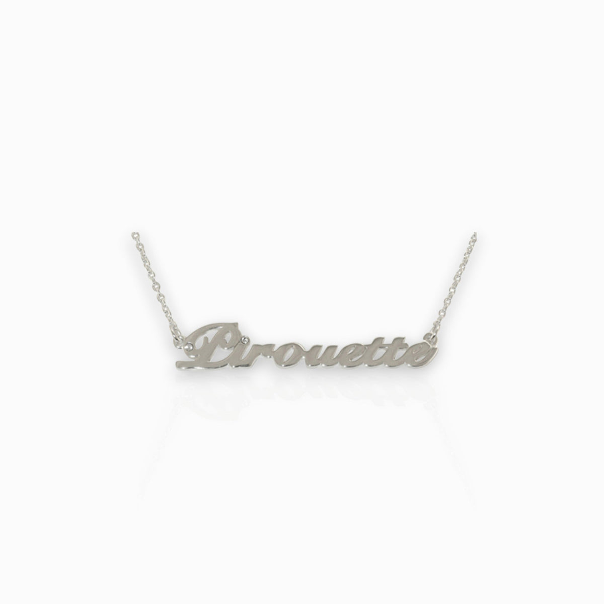 'Pirouette' Silver-Toned - Pendant on a white background.