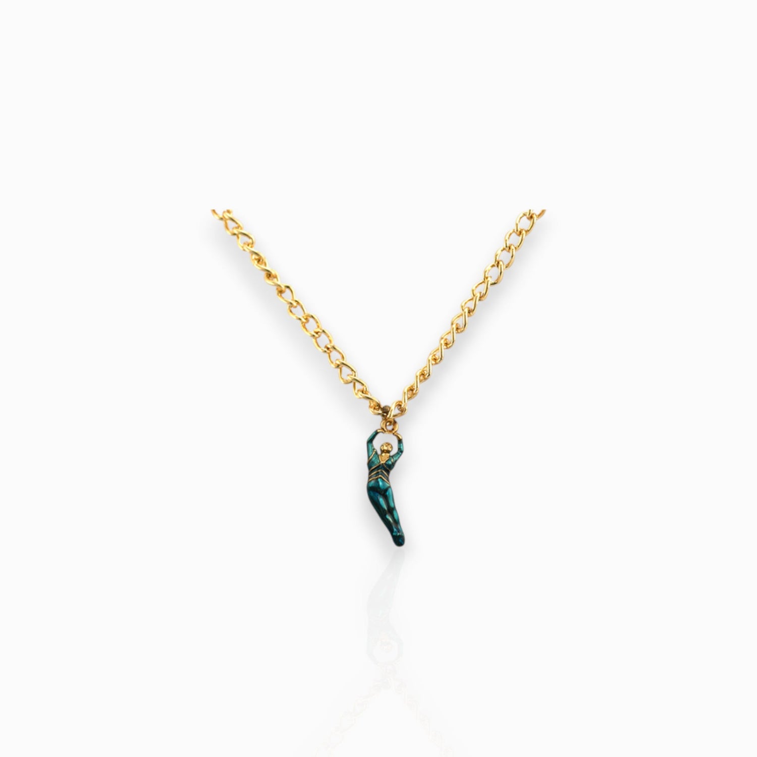 Male Dancer 5th Pas de Poisson Charm - Pendant on a white background.