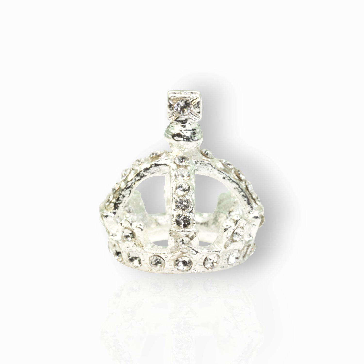 Crown with crystals on a white background.