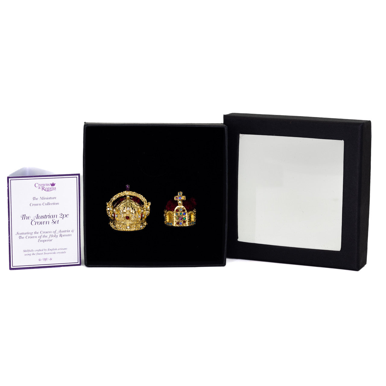 Miniature Crown Set - Austrian 2 Piece on a white background.