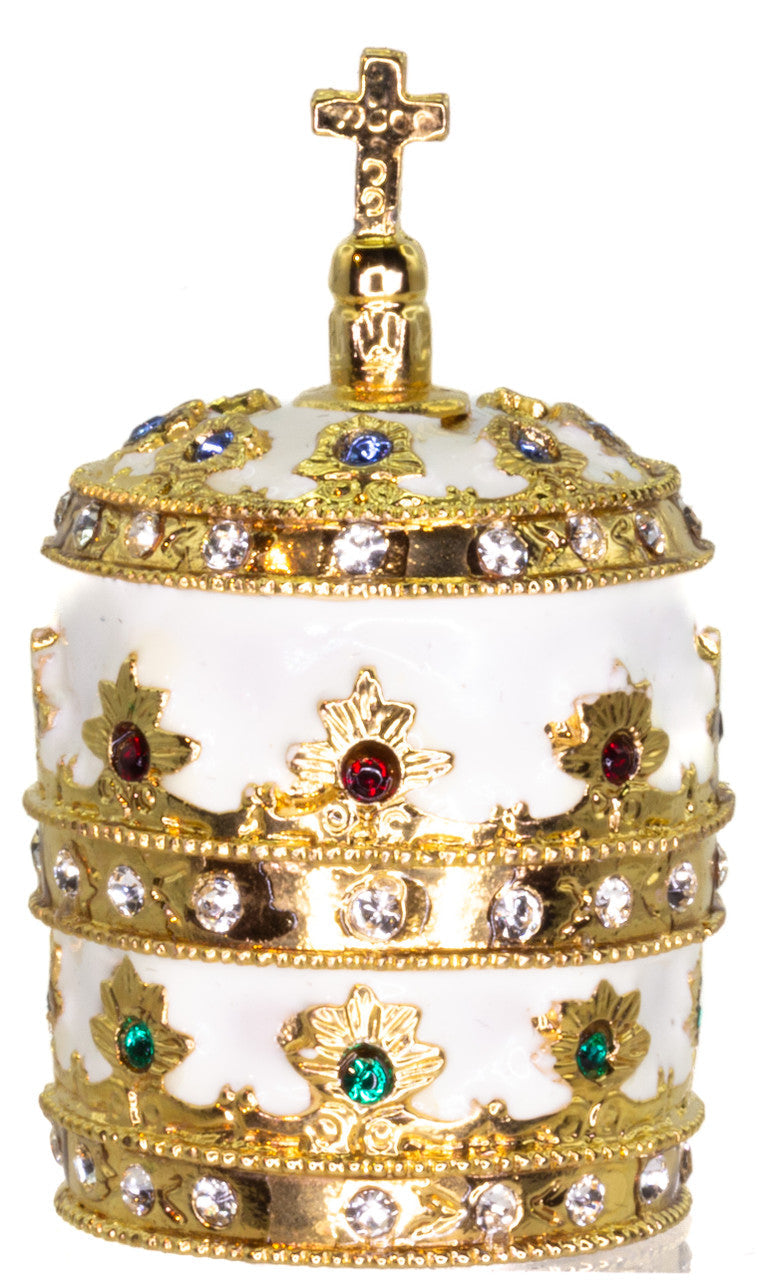 Miniature Crown - The Popes 1805 Triple Tiara on a white background.