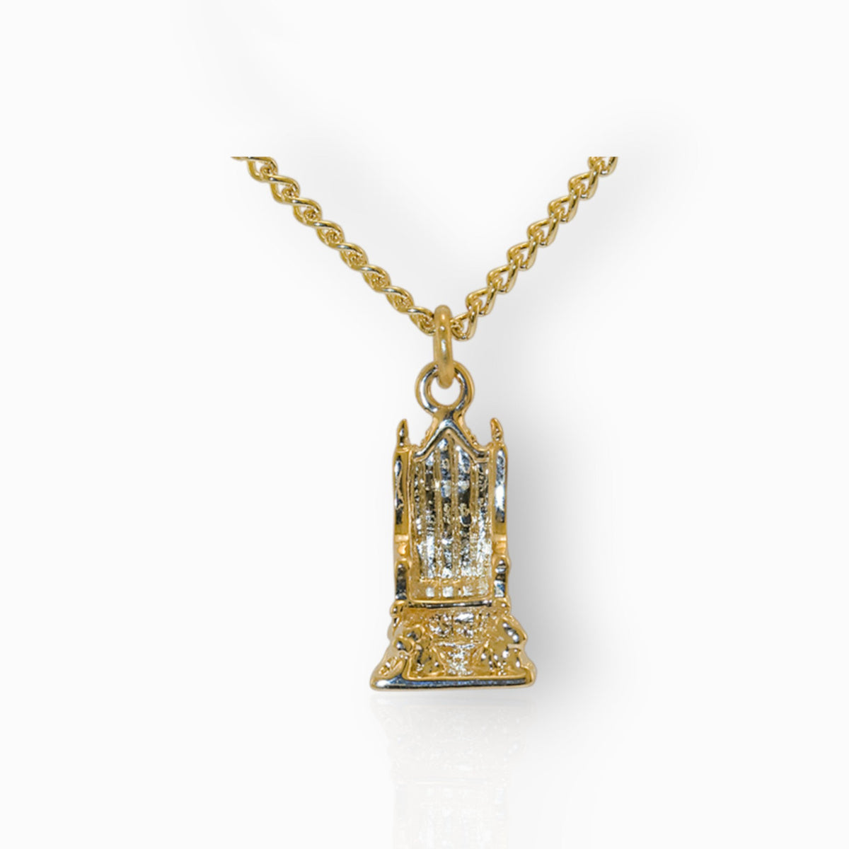 The Coronation Chair - Pendant on a white background.