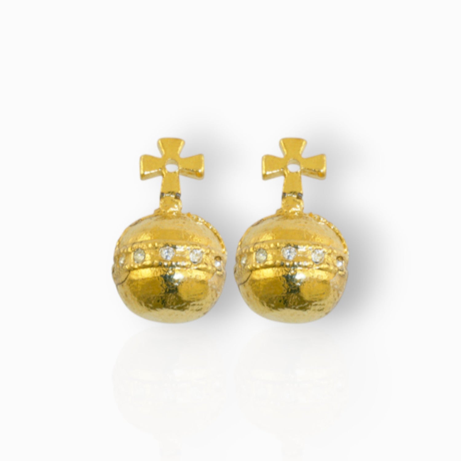 The Sovereign's Orb - Stud Earrings on a white background.
