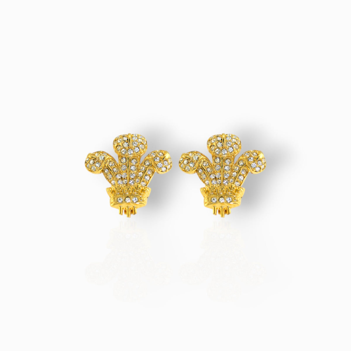 Prince of Wales - Clip On Earrings on a white background.