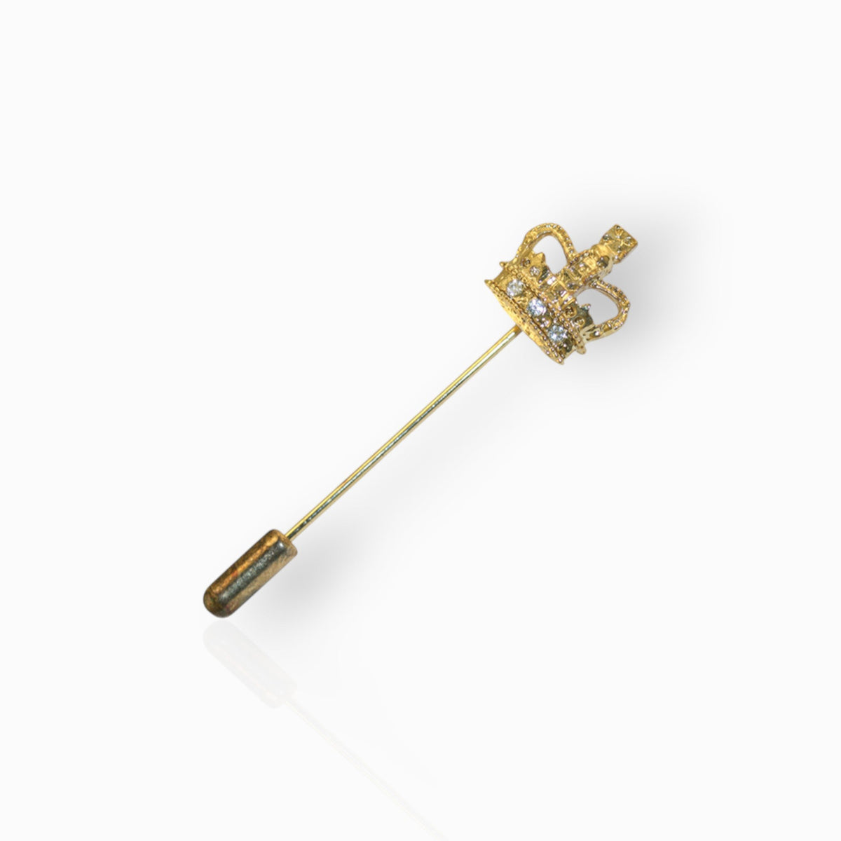 The Coronation Crown - Pin Badge on a white background.