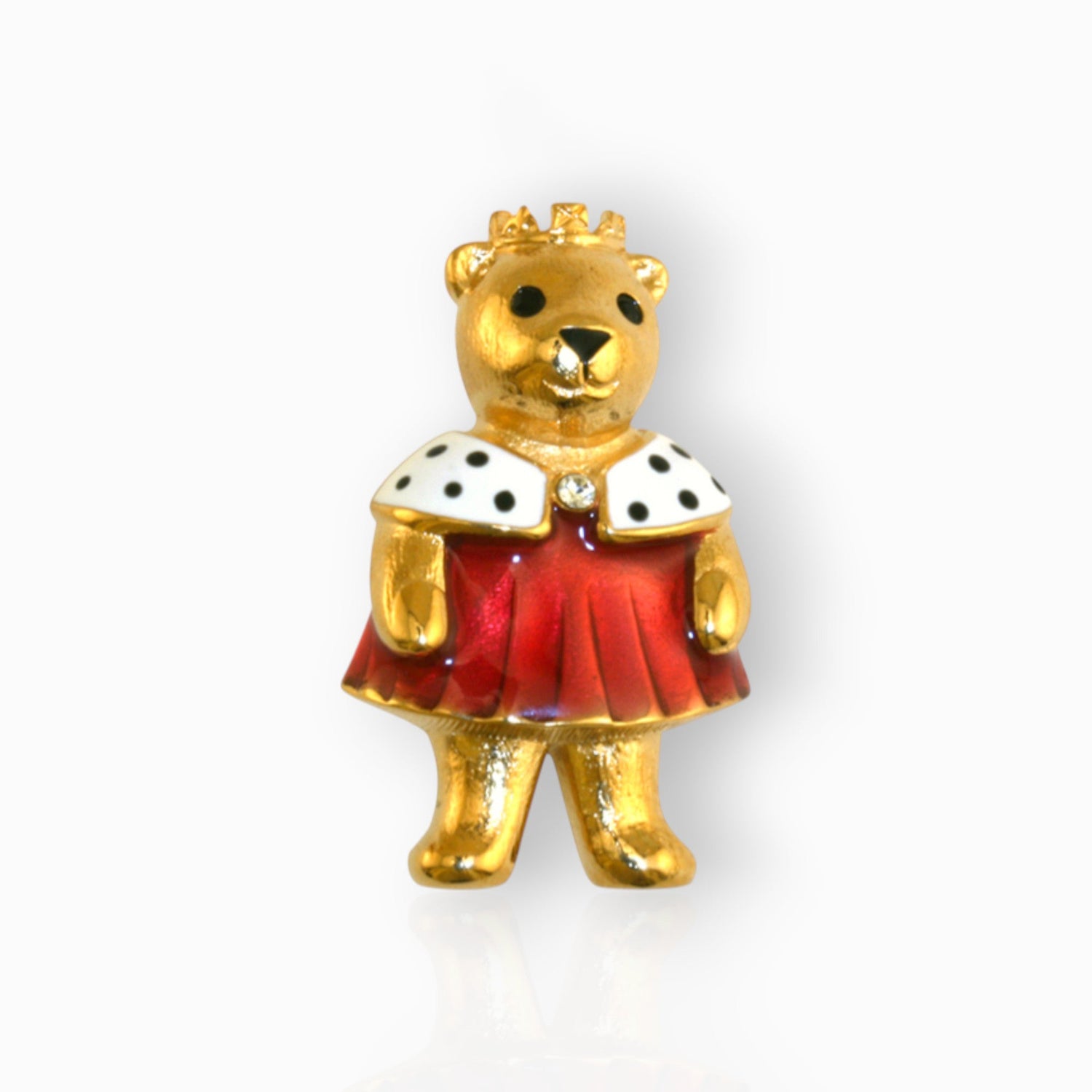 Princess Teddy Bear - Brooch on a white background.