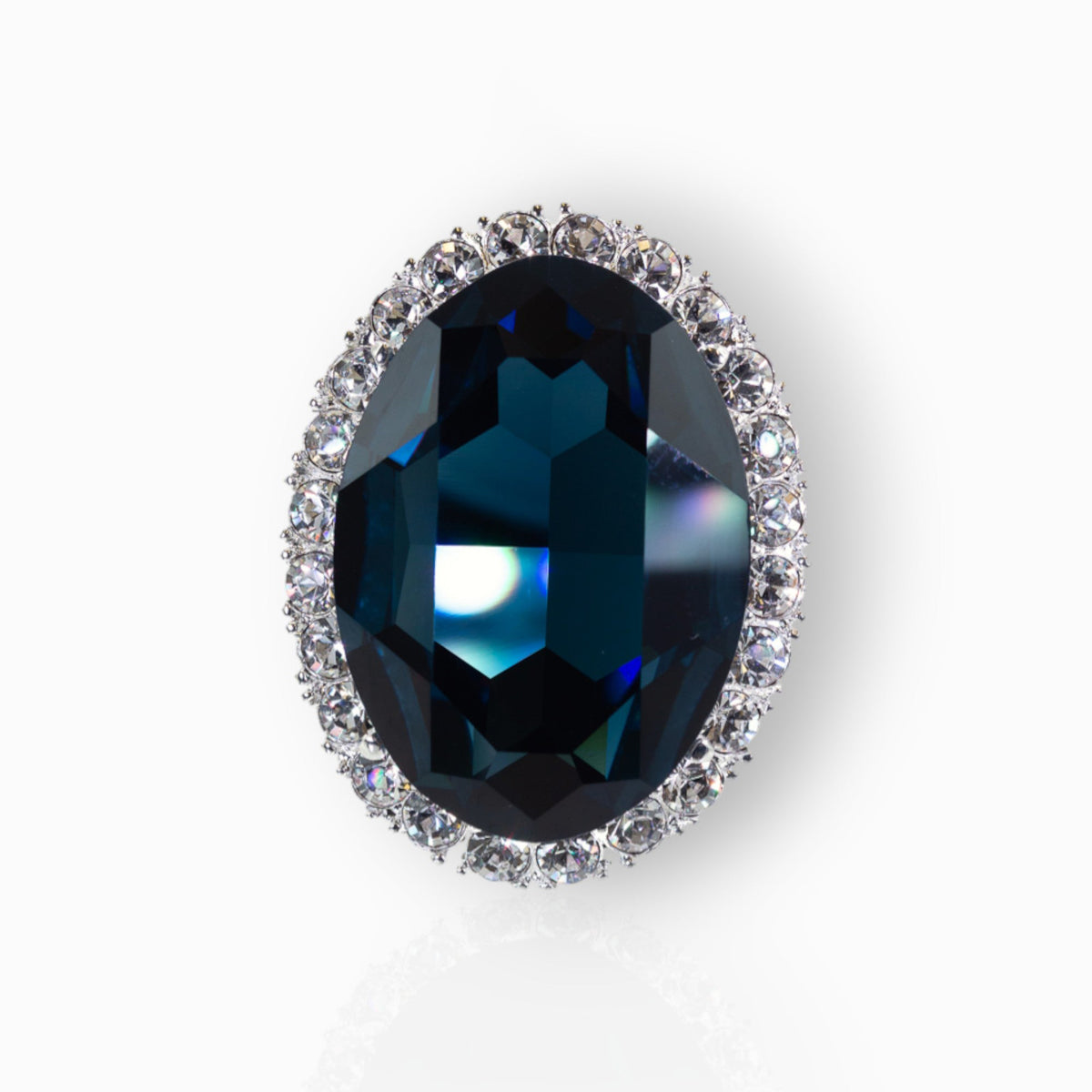 Princess Diana Sapphire & Diamond - Brooch on a white background.