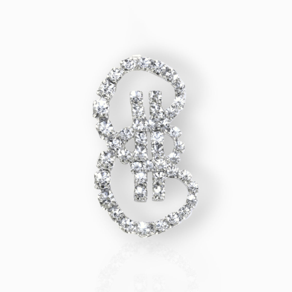 Monogram of Empress Catherine of Russia - Brooch on a white background.