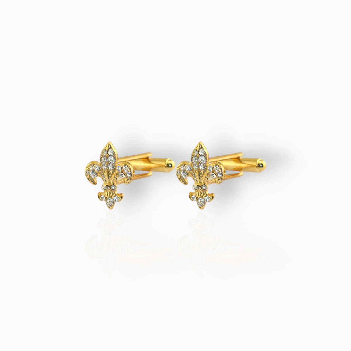 Fleur de Lys - Cufflinks on a white background.