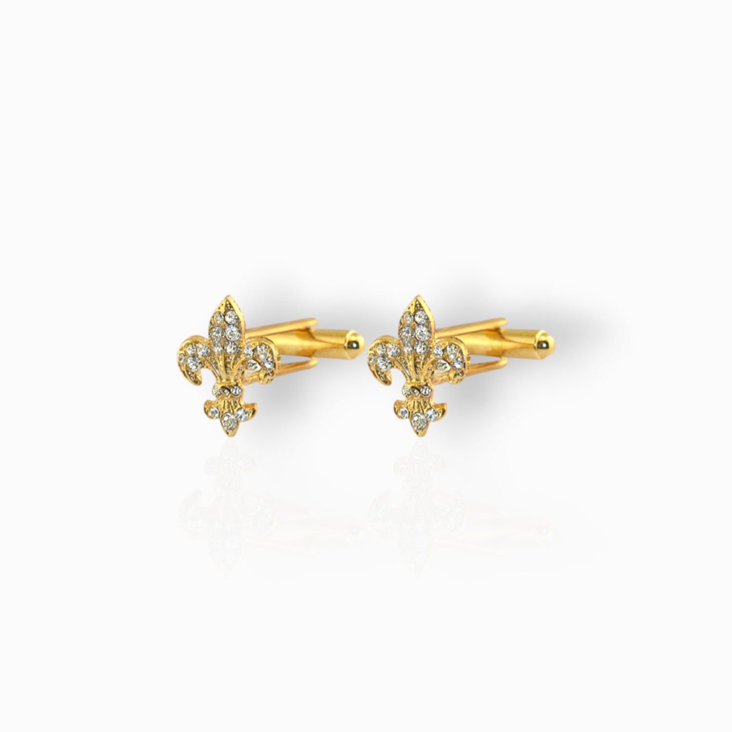 Fleur de Lys - Cufflinks on a white background.