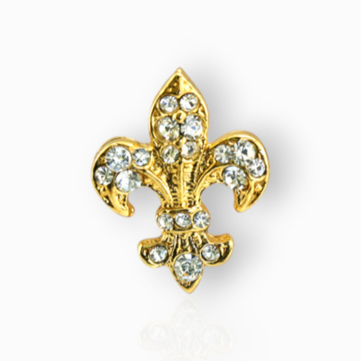 Fleur De Lys - Stud Pin on a white background.