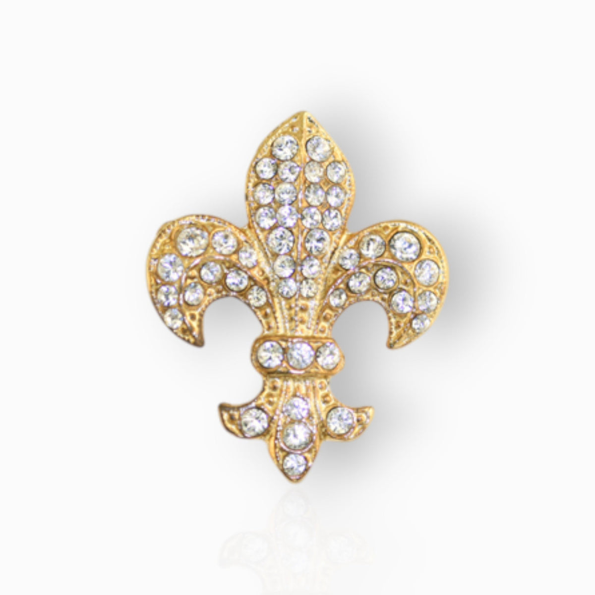 Fleur De Lys - Brooch on a white background.