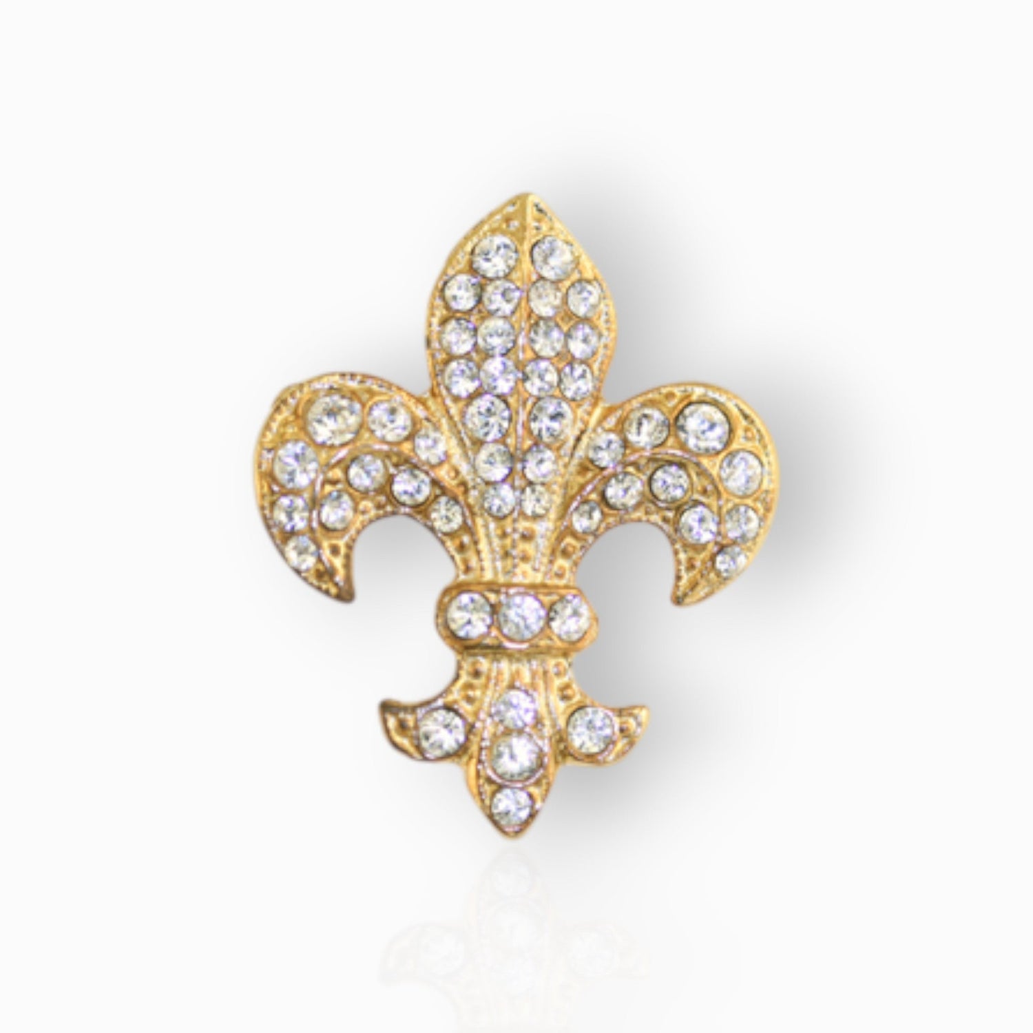 Fleur De Lys - Brooch on a white background.