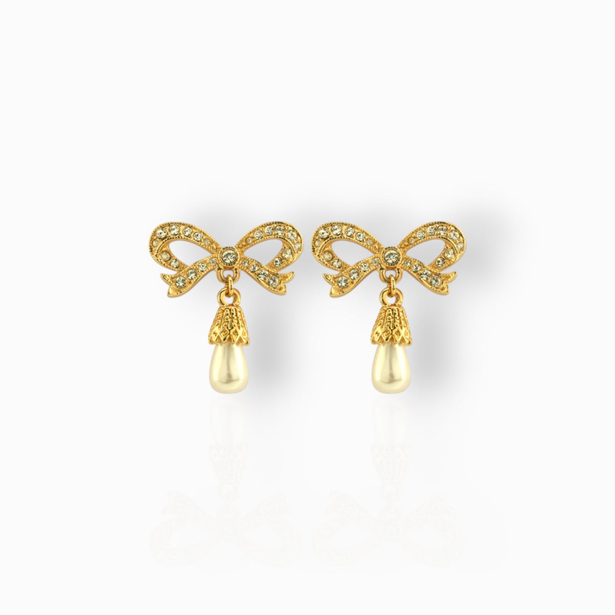 Princess Bow - Earrings on a white background.