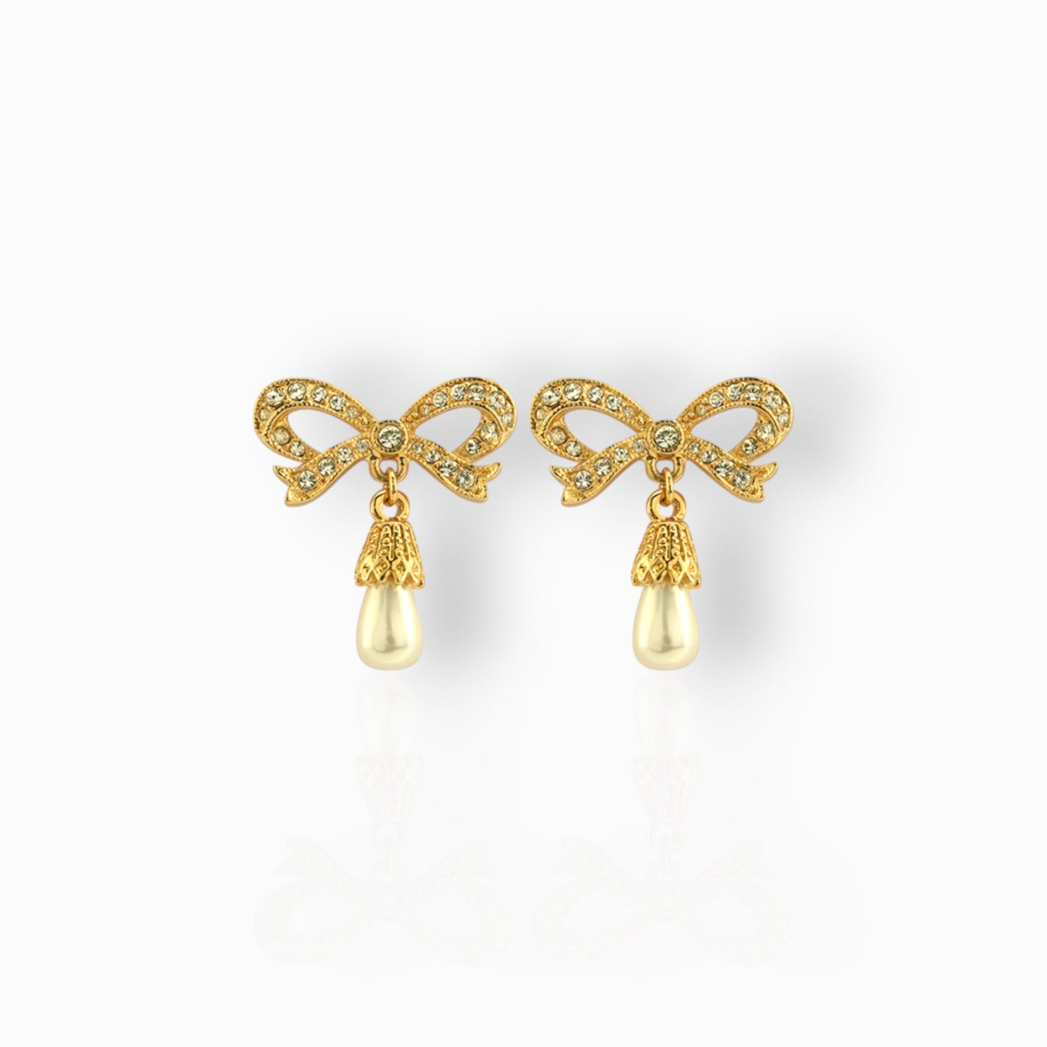 Princess Bow - Earrings on a white background.