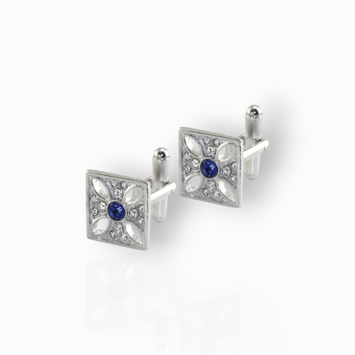 Imperial State Crown Cross - Cufflinks on a white background.