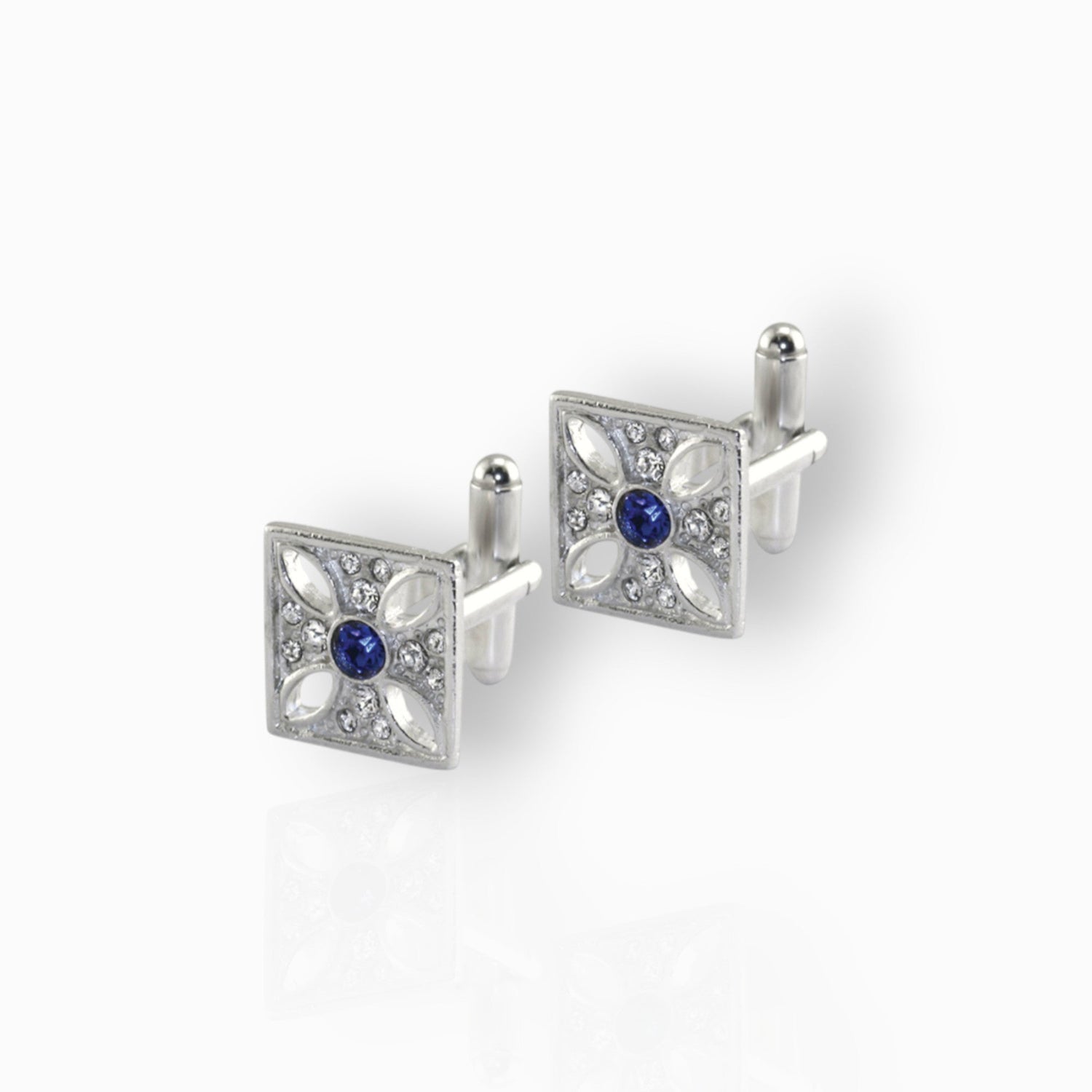 Imperial State Crown Cross - Cufflinks on a white background.
