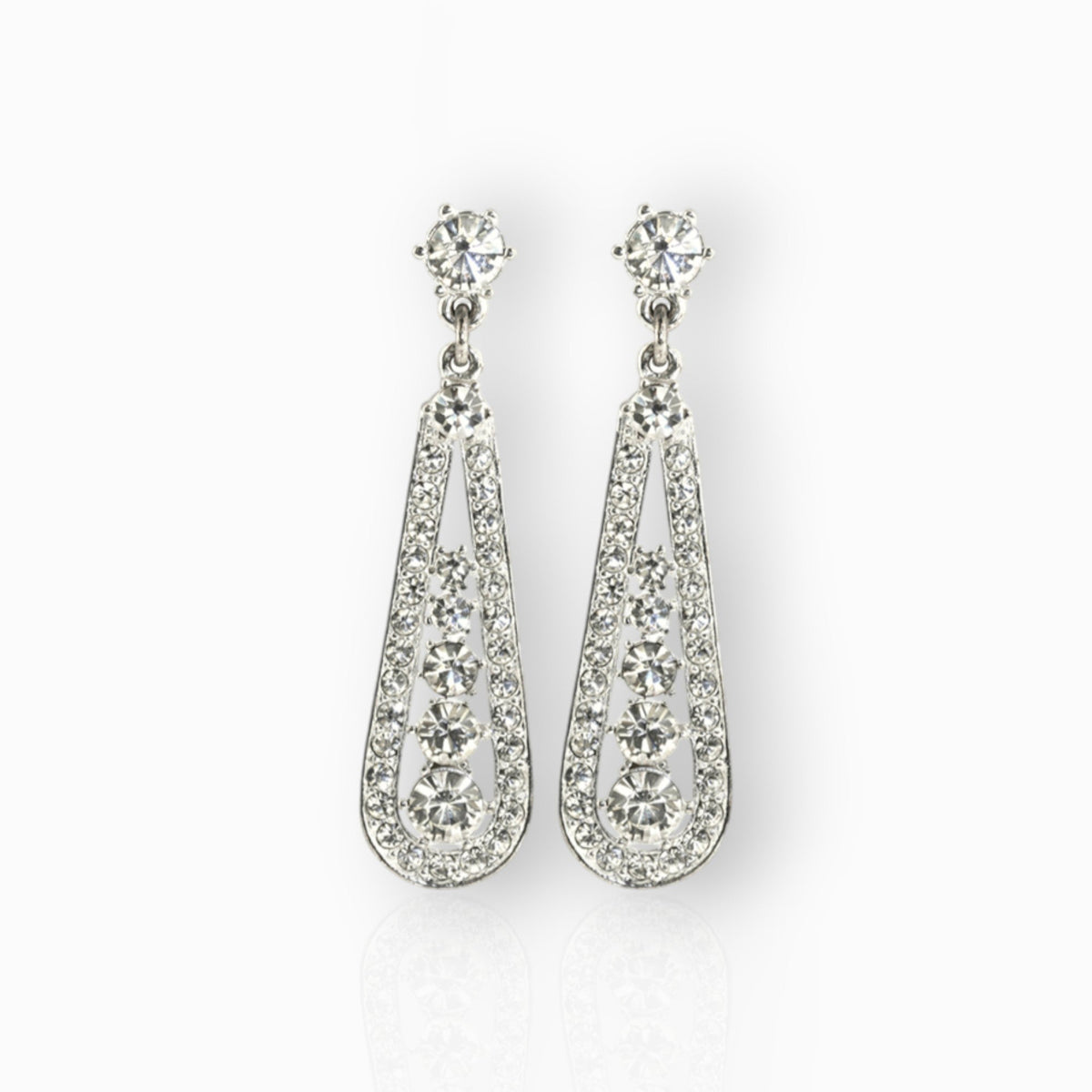 Queen Camilla - Earrings on a white background.