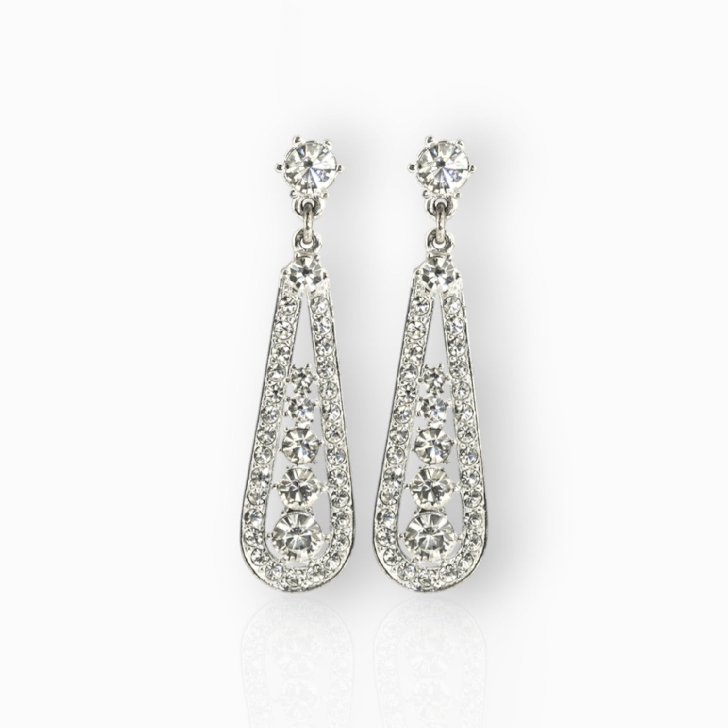 Queen Camilla - Earrings on a white background.