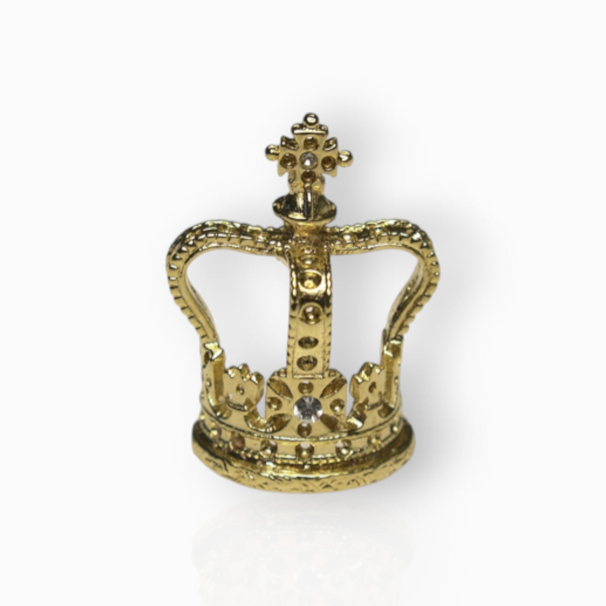 St. Edwards Crown - Stud Pin on a white background.