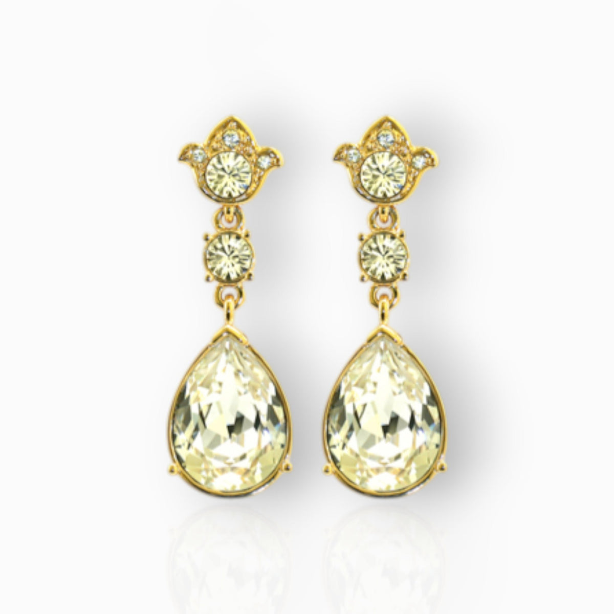 The Star of Africa - Earrings on a white background.