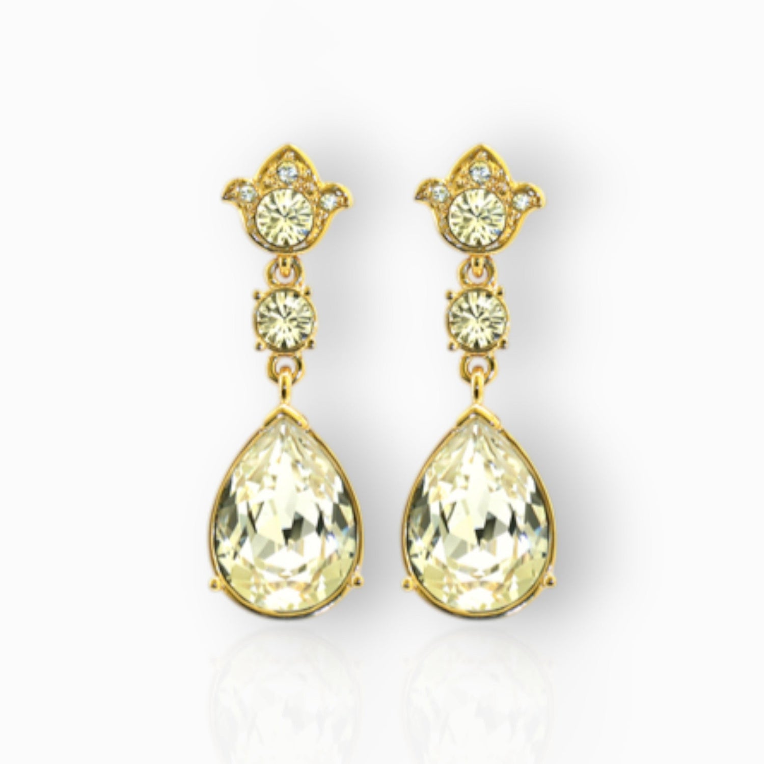 The Star of Africa - Earrings on a white background.