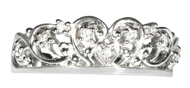 Spencer Tiara Ring Sterling Silver CZ - TimeLine Gifts