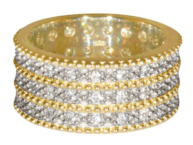 Triple Band from George IV Diadem - Gold Toned Sterling Silver - Single Row