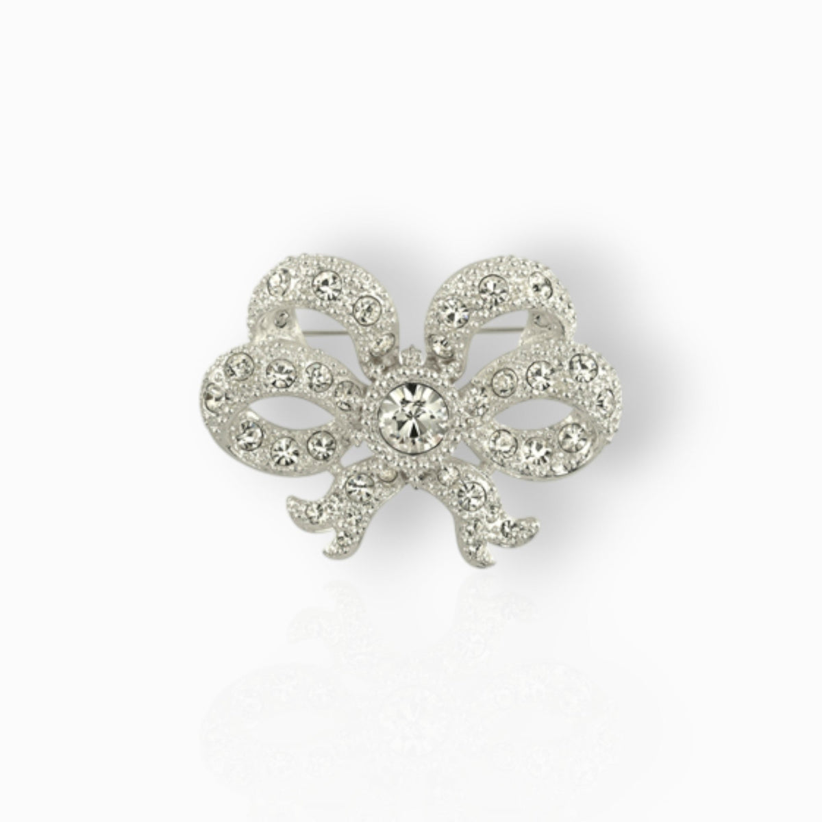 Queen Victoria's Bow Small - Brooch on a white background.