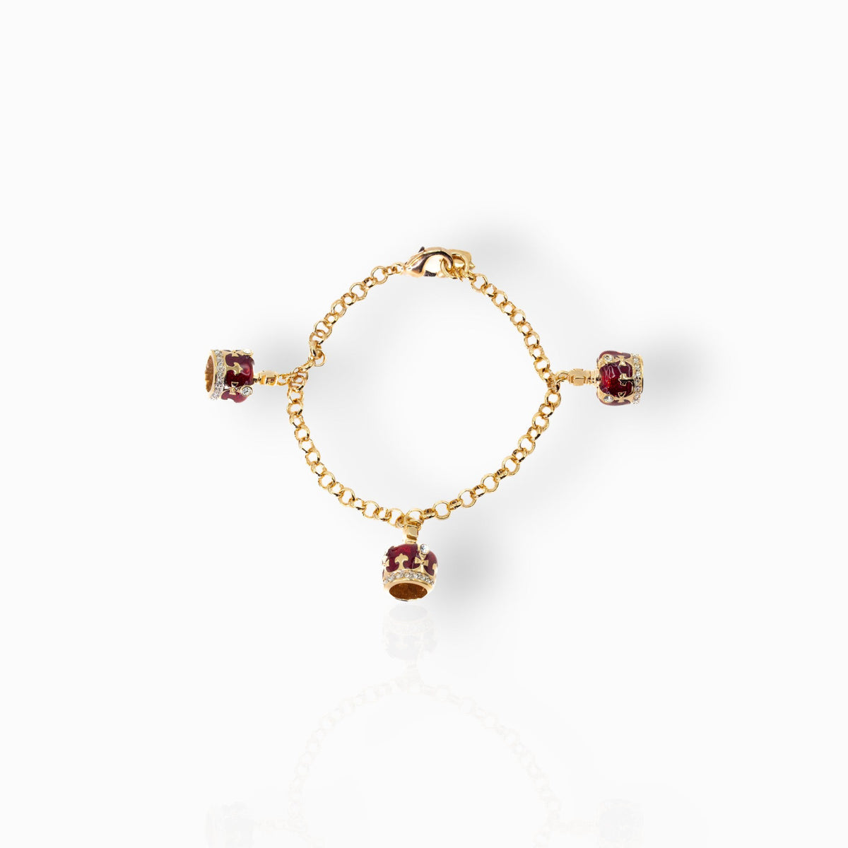 Three Crown - Charm Bracelet on a white background.