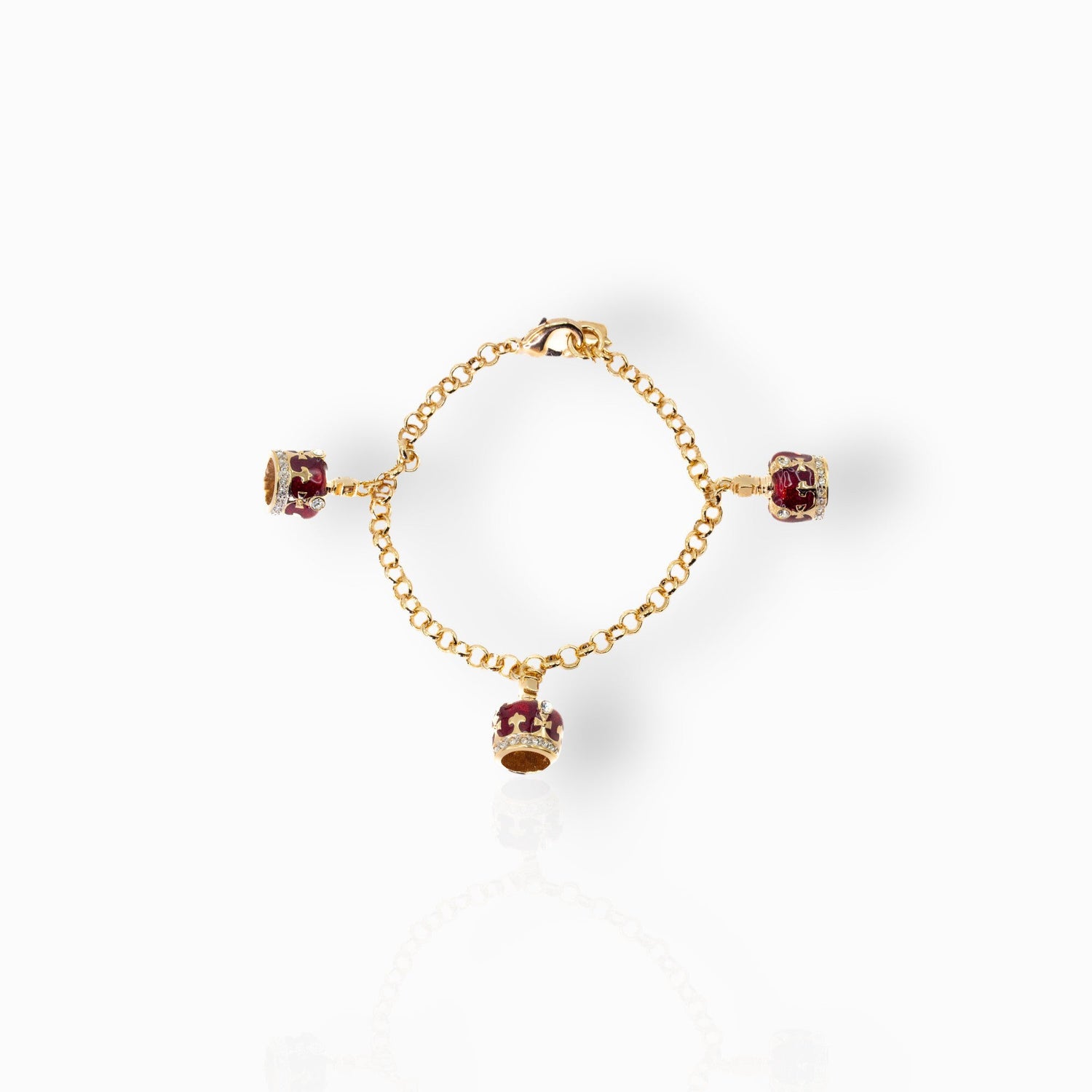 Three Crown - Charm Bracelet on a white background.