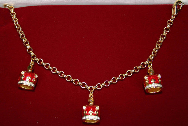 Three Crown Charm Bracelet