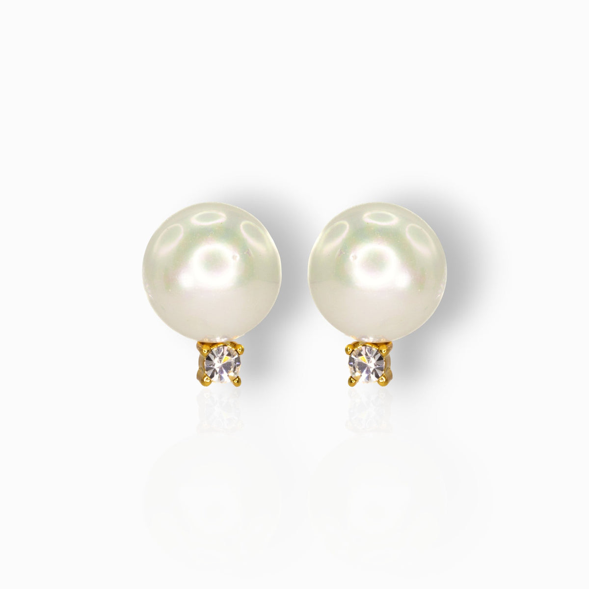 The Late Queen's Favourite Jewellery (Gold Toned) - Earrings on a white background.