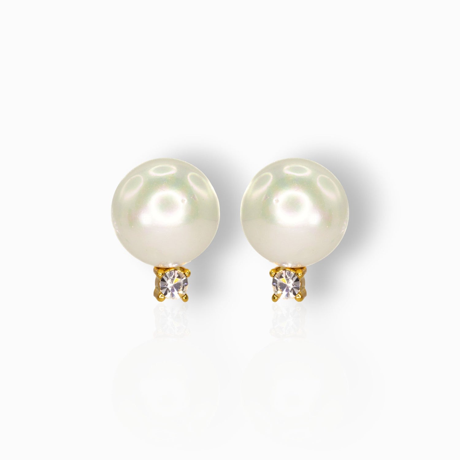 The Late Queen's Favourite Jewellery (Gold Toned) - Earrings on a white background.