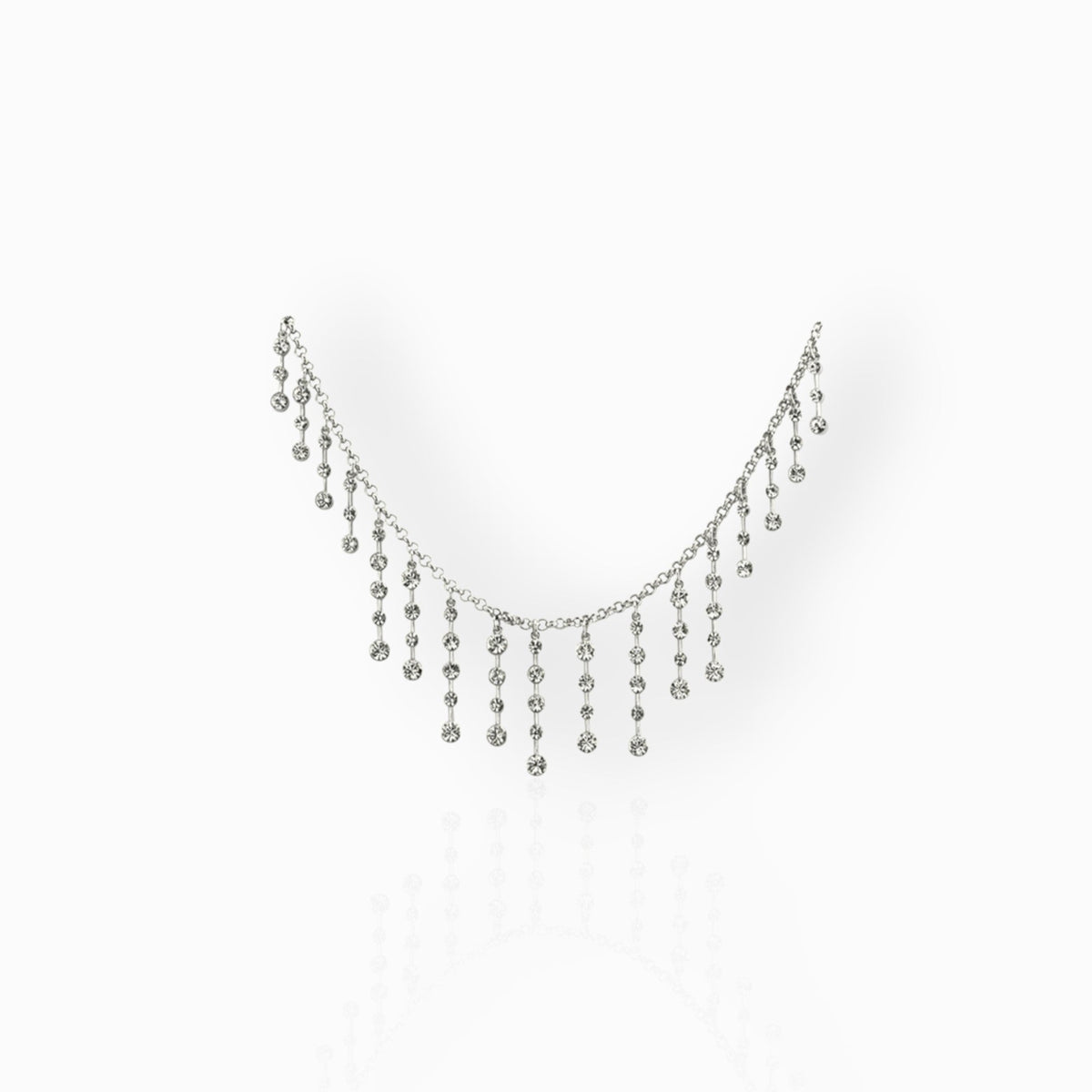 Crystal Fringe Tiara - Necklace on a white background.