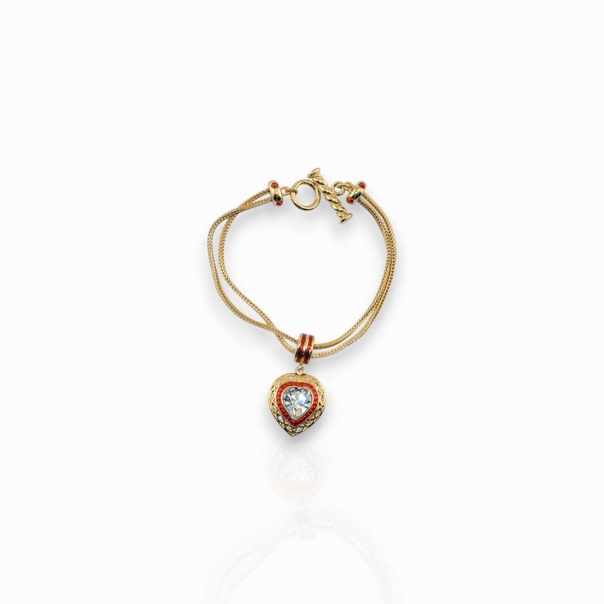 Elizabeth Taylor Heart - Bracelet on a white background.