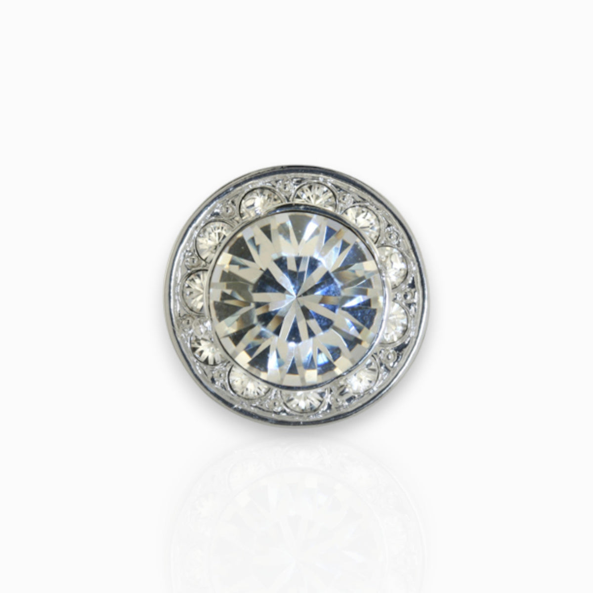 Crystal - Brooch on a white background.